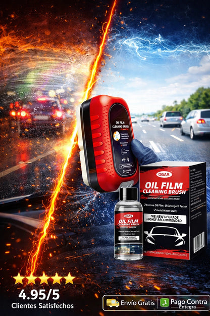 Cepillo Limpia Vidrios + Líquido de Repuesto Incluido